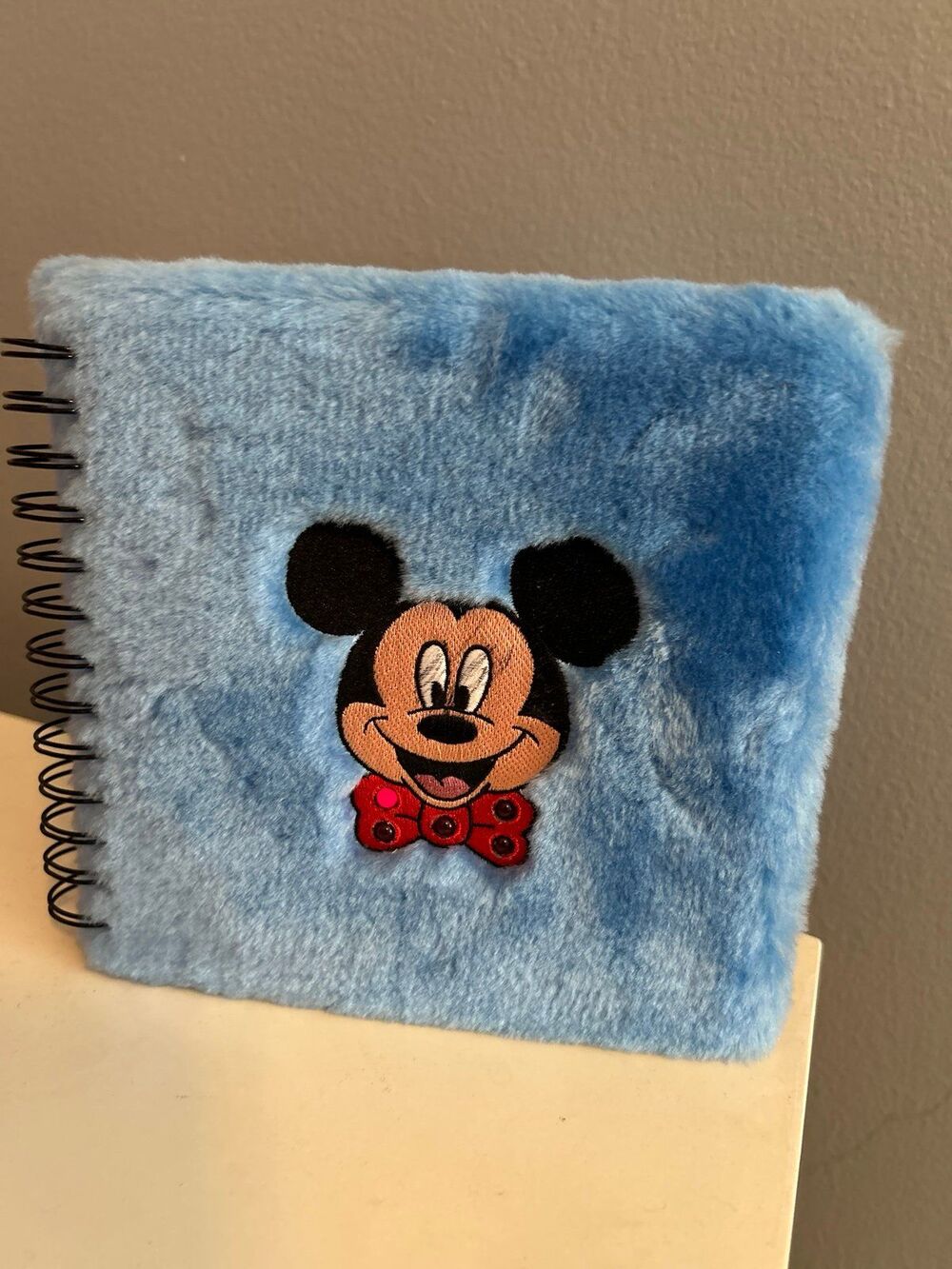 Disney Mickey Mouse Autograph Book with Blue Fuzzy cover Vintage